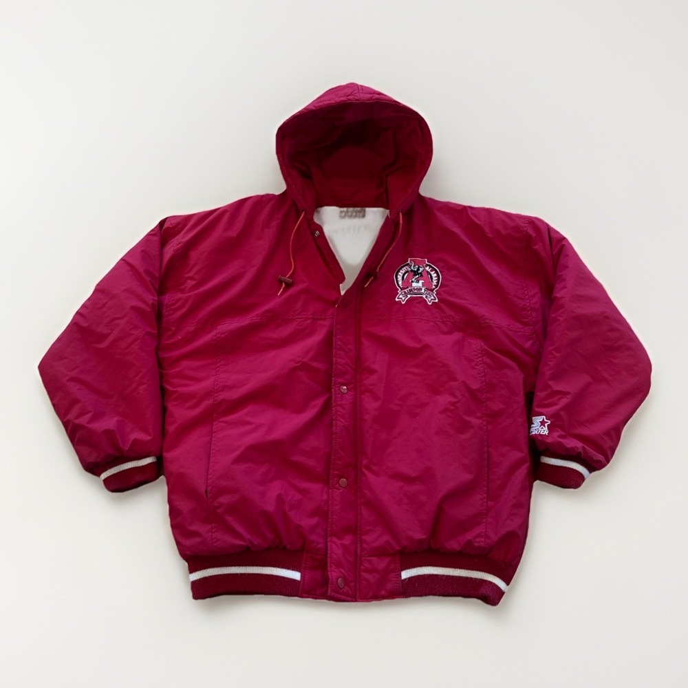 Vintage Alabama Crimson Tide Starter Puffer Jacket Mens XL 90s Full Zip